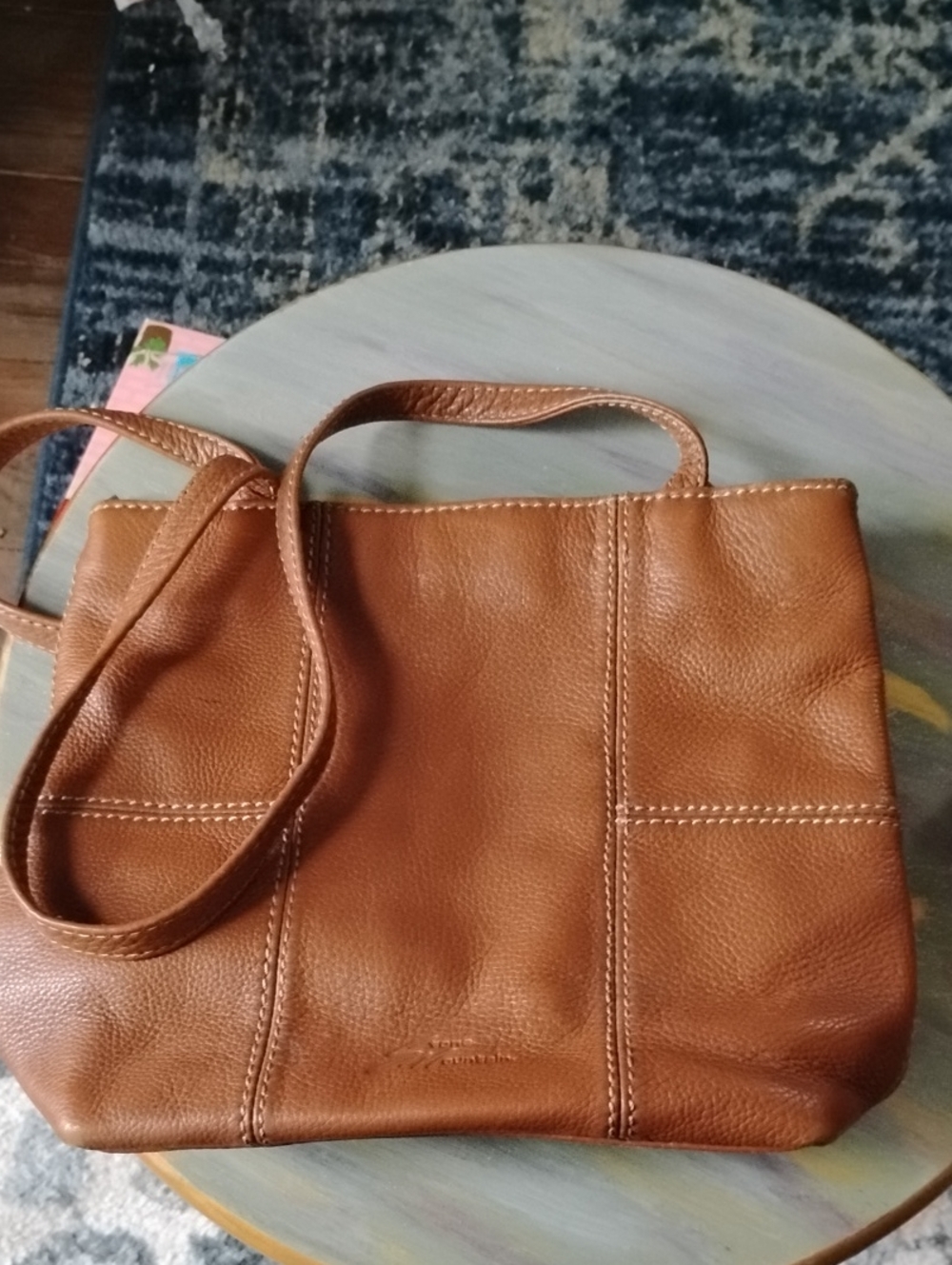 Stone Mountain Accessories Pebbled Brown Shoulder Bag